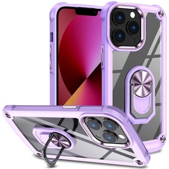 Til iPhone 13 Pro Max 6,7 tommer Anti-ridse telefoncover med metalring Ring PC + TPU smartphone bagcover