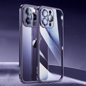 SULADA Til iPhone 13 Pro Max 6,7 tommer kamerabeskyttelse Anti-ridse telefoncover Hærdet glas bagside+blød TPU ramme gennemsigtigt cover