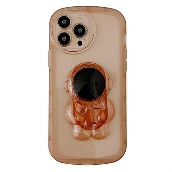 Til iPhone 13 Pro Max 6,7 tommer Candy Color TPU Telefon Drop-proof Cover Astronaut Kickstand Design Beskyttelsesetui
