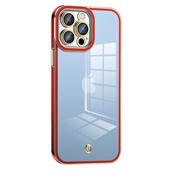 Gennemsigtigt TPU-cover til iPhone 13 Pro Max 6,7 tommer, airbagdesign, elektrobelagt bagcover med plastiklinsefilm