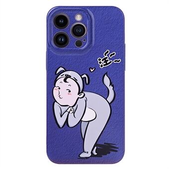 Cartoon Cat Girl / Hunde Dreng etui til iPhone 13 Pro Max 6,7 tommer Hard PC Par Mønster Udskrivning Telefon Bagcover