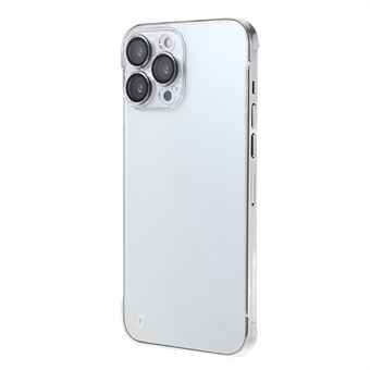 Til iPhone 13 Pro Max Hard PC Rammeløst telefoncover med glaslinsebeskytter Klart mobiltelefoncover
