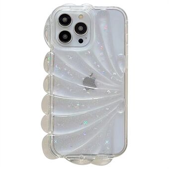 Til iPhone 13 Pro Max 6,7 tommer Glitter Star Epoxy telefonetui Blødt TPU Sea Shell Shockproof Cover