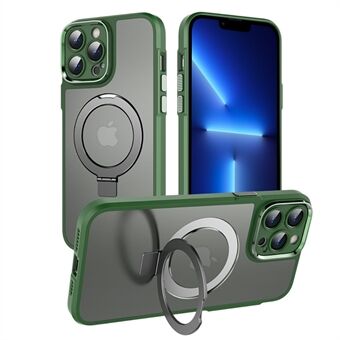 Magnetisk Phone Kickstand Case til iPhone 13 Pro Max, PC+TPU Matt Mobiltelefoncover