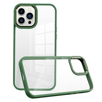 Til iPhone 13 Pro Max Hybrid Clear Case PC+TPU Metal Lens Ramme Beskyttende Telefon Cover