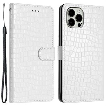 Phone Wallet Case til iPhone 13 Pro Max 6,7 tommer, Crocodile Texture Flip Shell PU læder Stand cover med håndstrop
