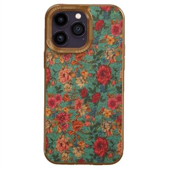 Flower Pattern Series galvaniseringscover til iPhone 13 Pro Max, PU-læderbelagt TPU+PC-telefoncover