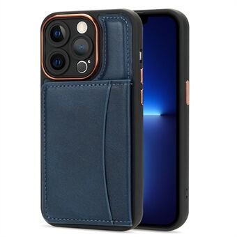Kortholder magnetisk telefoncover til iPhone 13 Pro Max, Kickstand læder+TPU-cover kompatibel med MagSafe