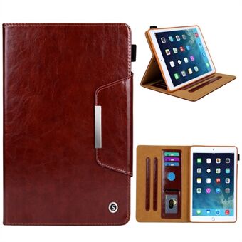 Crazy Horse Texture Stand Card Slots PU Læder Tablet Cover til iPad 10.2 (2021)/(2020)/(2019) / iPad Pro  (2017) / iPad Air  (2019)