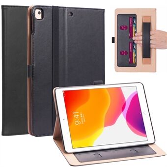 WY-2099 til iPad 10.2 (2021)/(2020)/(2019) Lædercover Stand Card Slots Tablettaske med elastik og håndstrop