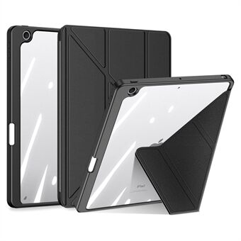 DUX DUCIS Magi Protective Case til iPad 10.2 (2019) / (2020) / (2021) V-fold Stand Anti-ridse Læder+PC+TPU Tablet Cover Support Auto Wake/ Sleep