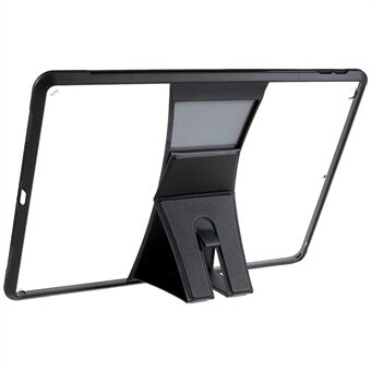 Til iPad 10.2 (2021) / (2019) / (2020) Læder Kickstand Tablet Cover Transparent TPU + Acryl Tablet Cover