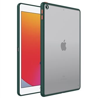 Til iPad 10.2 (2021) / (2020) / (2019) Frosted Transparent Back Cover PC+TPU Kontrastfarve Tablet Cover