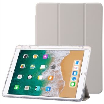 Til iPad 10.2 (2021) / (2020) / (2019) Tri-fold Stand Tablet Cover PU Læder Transparent Acryl Tablet Cover