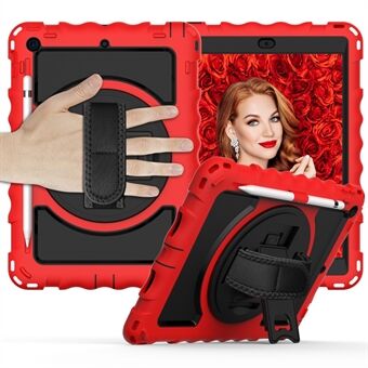 Til iPad 10.2 (2021) / (2020) / (2019) Roterende Kickstand Tablet Cover Silikone+PC Anti-drop Tablet Cover
