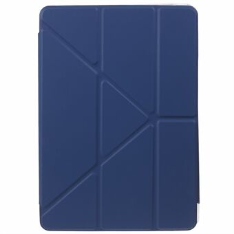 MUTURAL Tablet Case til iPad 10.2 (2021) / (2020) / (2019) , PU læder gennemsigtigt bagpå Origami Stand Cover med aftagelig blyantholder