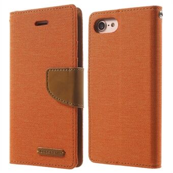 MERCURY GOOSPERY Canvas Diary Leather Case for iPhone 7 / iPhone 8 / iPhone SE 2020/2022 , Wallet Design Magnetic Folio Shockproof Cover