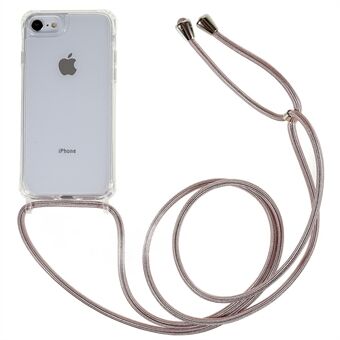 Bagcover til iPhone 7 / iPhone 8 / iPhone SE 2020/2022, Faldbeskyttelse Klar TPU+akryl telefoncover med snor