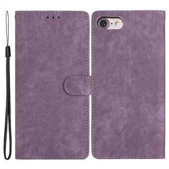 Til iPhone 7 / 8 / SE (2020) / SE (2022) PU-læder ensfarvet cover Skin-touch Stand Wallet Phone Cover