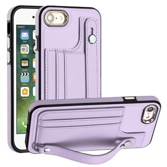 Til iPhone SE (2020) / (2022) / 8 / 7 4,7 tommer Kickstand Case YB Læder Coating Series-5 kortholder TPU telefoncover