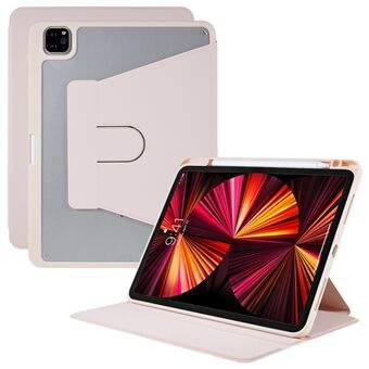 MUTURAL for iPad Air (2020)/(2022)/Pro  (2020)/(2021) Slim Stand Protective Cover Clear Transparent Back Shell with Built-in Pencil Holder