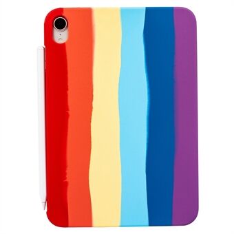 Flydende silikone TPU tablettaske til iPad Air (2020)/(2022) Regnbuefarve Ridsefast beskyttelsesskal