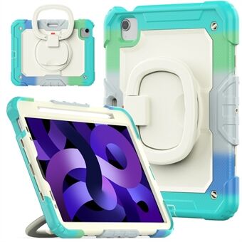 Til iPad Pro 11 (2018) / (2020) / (2021) / (2022) / iPad Air (2020) / (2022) PC + Silikone Anti-drop Tablet Case 360-graders roterende Kickstand Cover med skulderrem