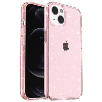 Shiny Glittery Powder Phone Case til iPhone 14 , stødsikker blød TPU + hårdt pc-beskyttelsescover