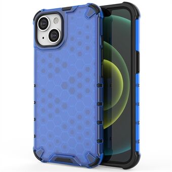 Telefoncover til iPhone 14 , Honeycomb Textured TPU + PC Anti-fald beskyttelsescover