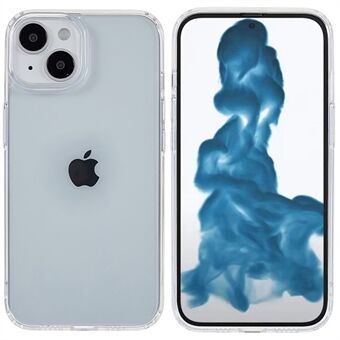 Til iPhone 14  blød TPU-ramme + hård akryl bagcover 1,5 mm gennemsigtigt anti-drop telefoncover