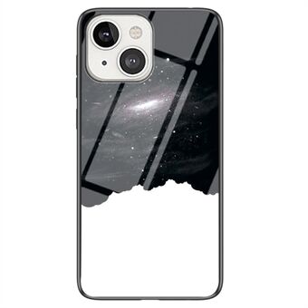 Starry Sky Pattern Design Phone Case til iPhone 14 , stødsikker TPU Bumper hærdet glas PC-bagcover