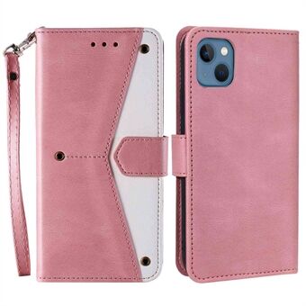 Til iPhone 14  splejsningssøm Skin-touch Anti-slid PU lædertaske Stand Velbeskyttet telefoncover