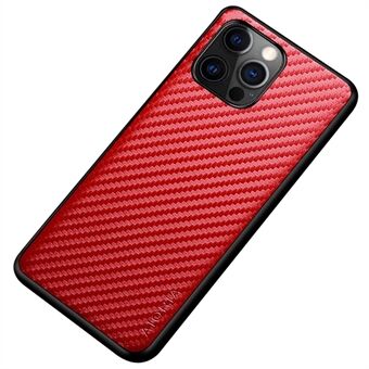 AIORIA til iPhone 14  Carbon Fiber Texture PU Læder Coating Case Hard PC + Blød TPU Bumper Stødsikkert beskyttende telefoncover