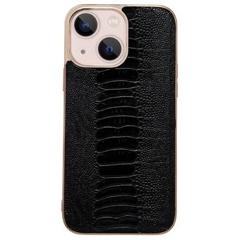 Til iPhone 14  Crocodile Texture Phone Shell ægte læder+PC+TPU Skridsikret faldbeskyttelse telefoncover