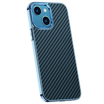 Carbon Fiber Slim Case til iPhone 14  PU læderbelagt beskyttelsescover Anti-drop TPU+PC telefonetui