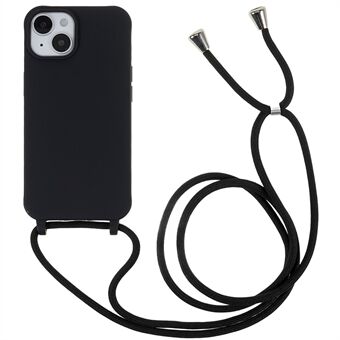 Til iPhone 14 6,1 tommer integreret blød TPU-cover Drop-sikkert beskyttelsescover med snor