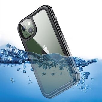 Til iPhone 14  gennemsigtigt vandtæt telefoncover Drop-sikkert fuld beskyttelse mobiltelefoncover