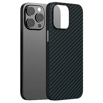 AZEADA Kevlar Series til iPhone 14 , Carbon Fiber Texture Hard PC-telefoncover Beskyttende telefonbagcover