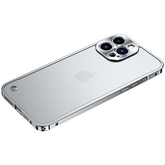 Til iPhone 14  beskyttende slankt etui PC+metal telefoncover Fuld beskyttelseslinsebeskyttelse Telefonetui med metallås