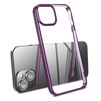 X-LEVEL til iPhone 14 HD Gennemsigtig telefonbagcover Galvanisering Stødsikker pc-telefoncover Anti-ridseskal