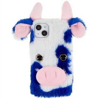 Til iPhone 14 Cute Milk Cow Ear Vinter Furry Blødt TPU etui Kollisionsbestandigt Vinter Telefon Beskyttende Shell