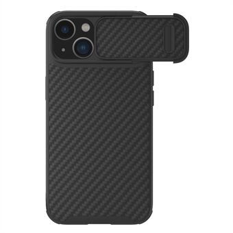NILLKIN Magnetic Case kompatibel med MagSafe til iPhone 14, Carbon Fiber Slide Camera Protection PC + TPU telefoncover