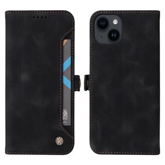 YIKATU YK-002 telefontaske til iPhone 14, ydre kortslot Design Faldsikker hud-touch-følelse PU-læder Stand skal