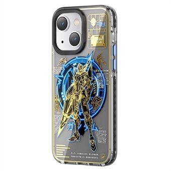 PQY Mecha Series Luminous Magnetic Phone Case til iPhone 14, IML galvanisering PET+TPU Anti-ridsecover, kompatibel med MagSafe