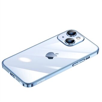 SULADA JINGJIA-serien til iPhone 14 galvaniseringsramme hård pc-telefontaske Anti-ridse hærdet glas Kameralinsebeskyttelsescover