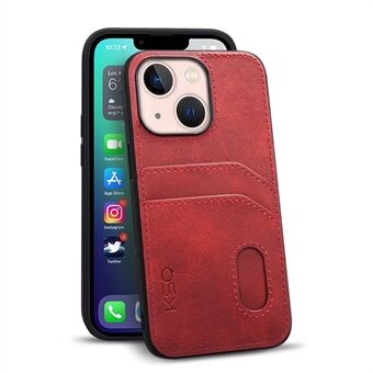 KSQ Style-C til iPhone 14 telefon Beskyttelsesetui Kortholder PU læderbelagt TPU bagcover