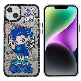 PQY Q Emojis Series Strong Magnetic Phone Case til iPhone 14 Kompatibel med MagSafe, IML-mønster TPU+PET Anti-ridsecover