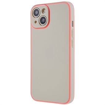 Til iPhone 14 Glowing Luminous Frame Telefoncover Ensfarvet TPU-kamerabeskyttelse bagcover