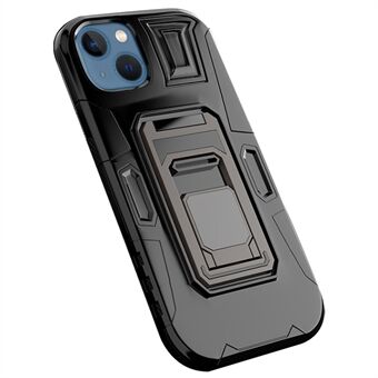 Til iPhone 14 Anti-drop-telefonetui TPU + PC-telefoncover Kickstand Indbygget magnetisk metalplade