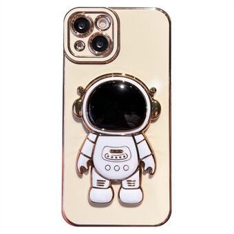 Til iPhone 14 Cartoon Astronaut Kickstand TPU telefonetui Galvanisering Drop-sikkert cover